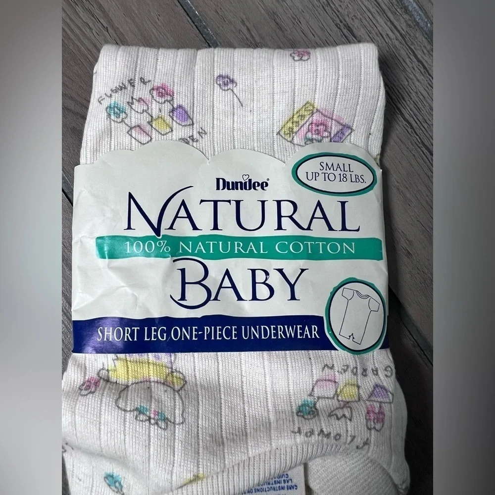 Dundee Natural Baby Small NWT 100% Cotton Baby Short Leg One-Piece Underwear‎